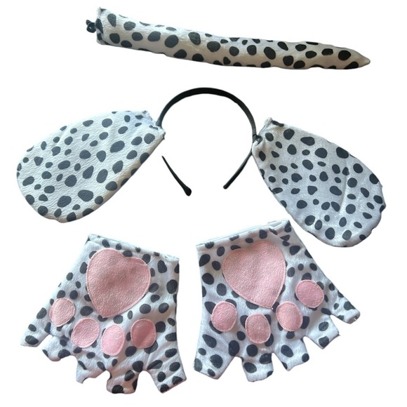 Other - Halloween Dalmatian dog (headband ears, mitts, tail).